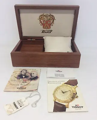 £105.27 • Buy Original Wood Box For Tissot Navigator Watch + Bearing + Instructions