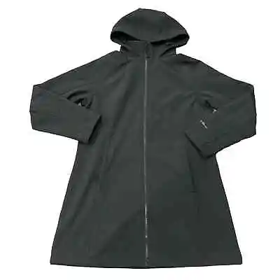 Eddie Bauer Women's Hooded Soft Shell Fleece Lined Parka Black Size L • $54