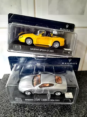 MASERATI Spyder GT  2001 + Maserati Coupe Cambiocorse 2002 Models 1/43  SEALED • $29.57