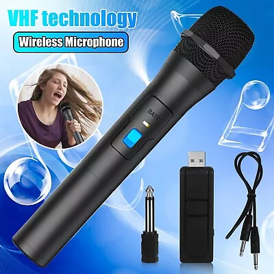 Professional VHF Handheld Microphone System Wireless Mic Karaoke W/ USB Receiver • $11.59