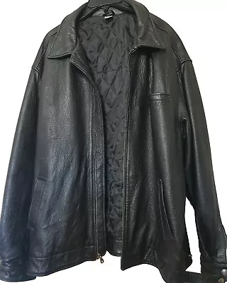 Vintage Marlboro Gear Classics Leather Jacket  Black Size XL Lined No Tag Mint • $43.98