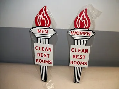 Vintage Look Standard Oil 12” Mens  Women Restroom Single Sided  Sign  Gas  Oil • $100