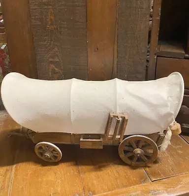 $35 • Buy Vintage Handmade Old West Wooden Covered Pioneer Wagon
