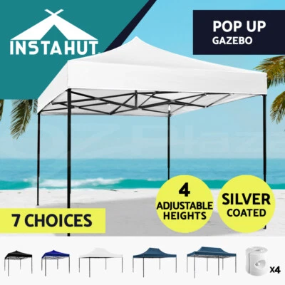 Instahut Gazebo Pop Up Marquee 3x3 3x6 Outdoor Tent Folding Wedding Gazebos • $47.95