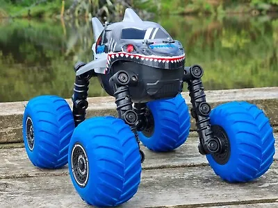 Remote Control Buggy Crawler Monster Truck SHARK Race Off-Road 4WD RC Car Toy • £41.48
