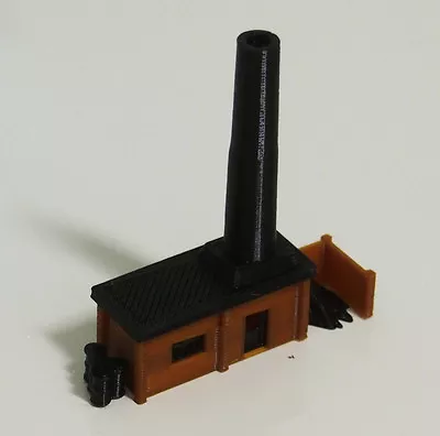 Outland Models Railway Miniature Small Boiler House With Chimney N Scale 1:160 • $6.99