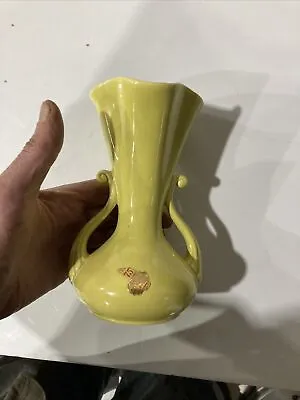 Redwing USA 505 Marked Bright Yellow Double Handled W Flared Top Pottery Vase – • $14.99