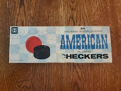 Vintage Halsam Interlocking American Plastic 24 Game Checkers - 614/24 • $12.99