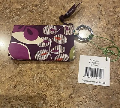 Vera Bradley Zip ID Case PLUM CRAZY - New With Tag - Exact Item K3 • $6.99