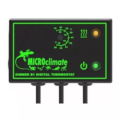 £61.59 • Buy Microclimate Precise Control Dimmer B1 Black Thermostat 600W