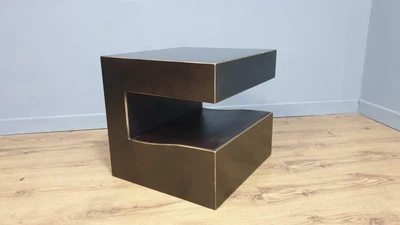 £35 • Buy Funky Modern Square Coffee Table Faux Leather Shelf