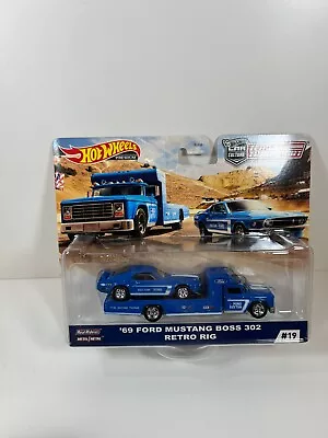 Hot Wheels Car Culture Team Transport - ‘69 Ford Mustang Boss 302 & Retro Rig B • $24.99