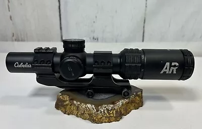 NICE CABELAS AR-RIFLE SCOPE 1-4x24 RED GREEN ILLUMINATED RETICLE OPTICS W/ MOUNT • $135