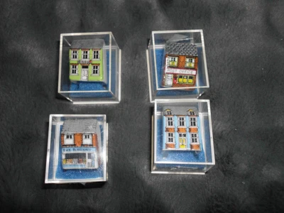£16.99 • Buy Birchcroft Thimbles Set 4 Houses Building ~ Bakeshop Post Office Hotel House (4)