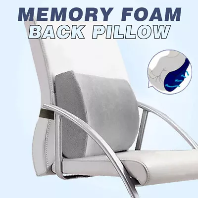 $22.57 • Buy Memory Foam Lumbar Back Pillow Support Back Cushion Home Office Car Seat Chair