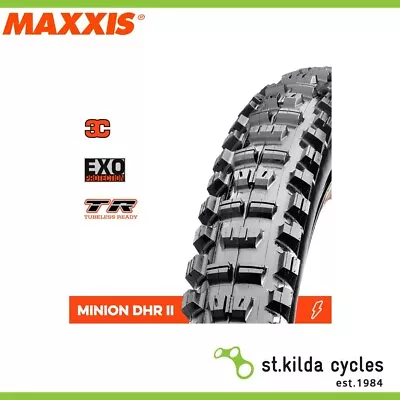 Maxxis Minion DHR II Tyre - 27.5 X 2.30 - 3C Terra EXO TR Folding 60TPI - Pair • $231.60