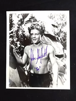 Johnny Sheffield  Boy  In Tarzan Films Signed B & W - Very Good Condition 8x10 • $67