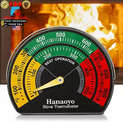 Wood Stove Thermometer Magnetic Stove Pipe Thermometer Large Dial Wood Burning ✅ • $16.61