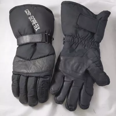 OLYMPIA XL Gloves Gauntlet Gore-Tex Motorcycle Black Leather Insulated • $35