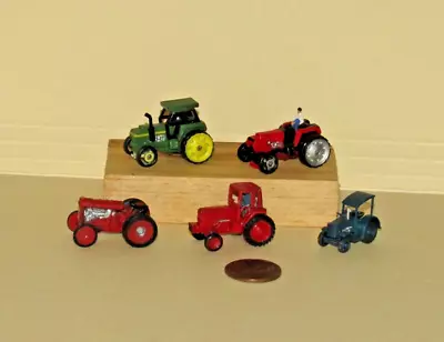 5 N Scale TRACTORS & FIGURE For Model Farm Or Ranch Train Displays & Layouts • $3.75