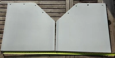 $49.95 • Buy Plain White 24  X 24  X 5/16  Polyethylene Resin Semi Truck Mud Flaps Pair Angle