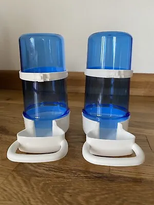 £7.99 • Buy 2 X Bird Cage Feeder Water Drinker Seed Fountain For Budgie Finch Cockatiel