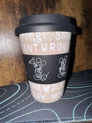 Disney Parks Original Mickey Mouse Ceramic Coffee Tumbler With Silicon Hot Sleev • $6.40