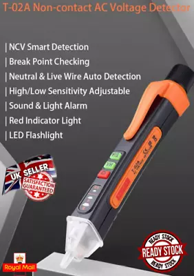 £8.70 • Buy Voltage Tester Pen Non Contact Ac Sensor Power Alert 12-1000v Electric Detector