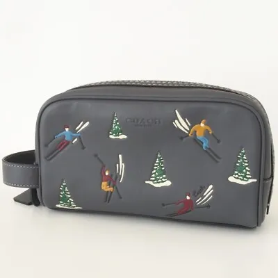 COACH Small Travel Kit With Ski Slope Print Zip Closure 8.75x5x3.25  CE680 NEW • $99.99