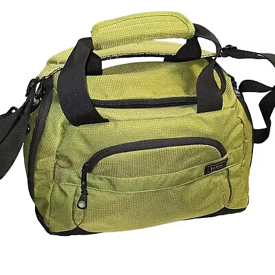 LL Bean Carryall Accessory Bag Travel Personal Organizer Trolley Strap Green • $28.49