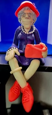 D Manning Family Of Friends Shelf Sitter Lady Hed Hat Purple Figurine • $16.89