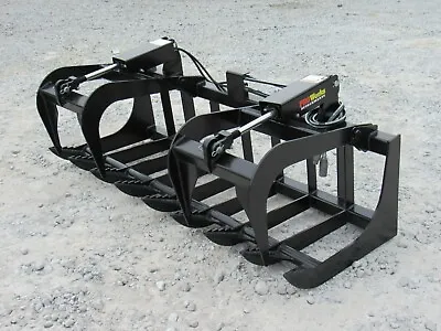 72  Dual Cylinder Root Grapple Bucket Attachment Fits Skid Steer Quick Attach • $1424.99