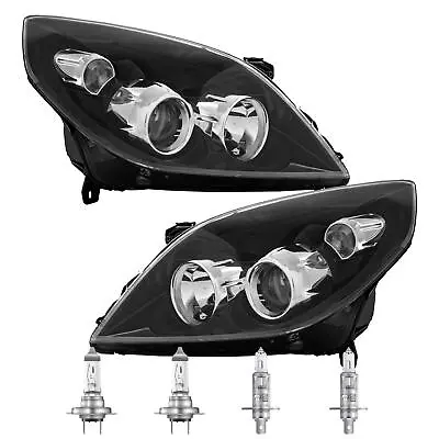 $328.44 • Buy Headlight Set Opel Vectra C Signum Year 05-08 Saloon Estate Clear Glass Black