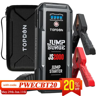 $109 • Buy  TOPDON JS2000 Jump Starter High Power Bank Portable 12 Volt Car Battery Booster