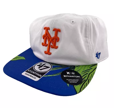 '47 MVP New York Mets MLB Paradise White/Blue Captain Adjustable Snapback Hat • $29.99