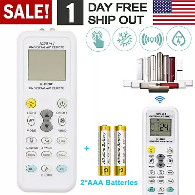 K-1028E Universal Air Conditioner Remote Control LCD A/C Conditioning Controller • $9.21