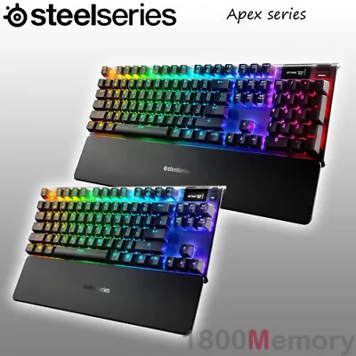 GENUINE SteelSeries Apex Gaming Keyboard OLED RGB Illuminatiom Aluminum Frame • $179