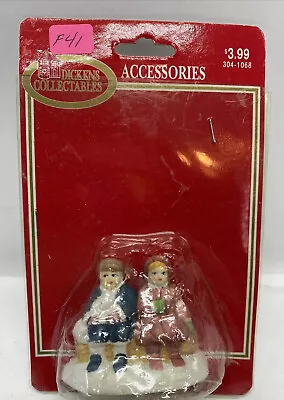 Dickens Collectables Christmas Village Accessory BOY GIRL Dollhouse F41 • $15.29