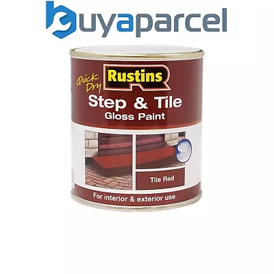 Rustins STRDW1000 Quick Dry Step & Tile Paint Gloss Red 1 Litre RUSSTP1LQ • £21.39