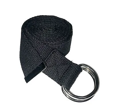 Black Canvas Web Silver D Ring Belt  Military Style Men & Women 2XL 73x1.5 Inch • $14
