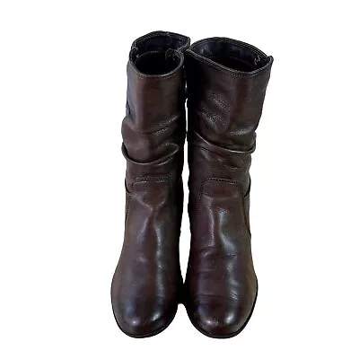 Mephisto Women's Ankle. Booties  Brown Soft Leather  Side Zipper Size:7 • $65.96