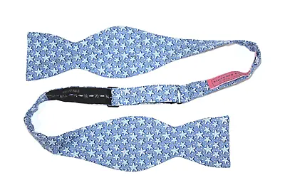 Vineyard Vines Starfish Blue Adjustable Silk Bow Tie Ocean Breeze EUC • $39.99