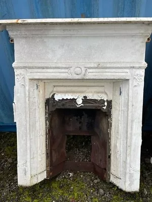 Original Antique Edwardian Cast Iron Fireplace Fire Surround (Victorian) BARGAIN • £149