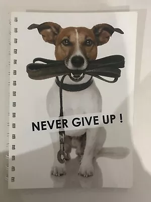 2024-2025 Financial Year Diary Dog With Never Give Up QUOTE A5 WEEK TO VIEW • $14.97