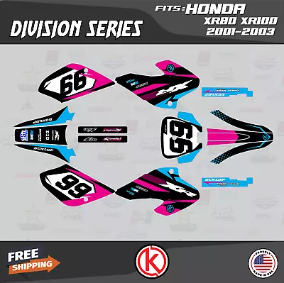 Graphics Kit For HONDA XR80 XR100 (2001-2003) Division Series - Magenta • $104.99