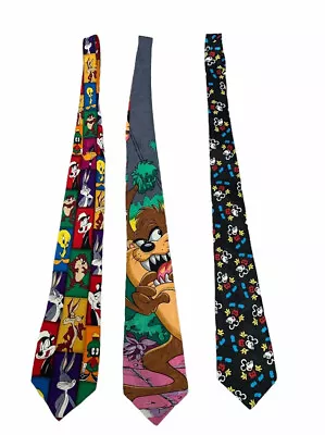 Looney Tunes Ties Mickey Marvin The Martian Bugs Daffy Taz Wile Pepe • $19.74