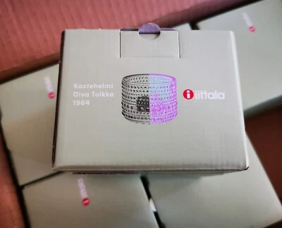 $99 • Buy BNIB Iittala Kastehelmi Tealight Candle Holder Turquoise×6 In Original Packaging