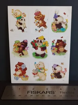Vintage Stickers Bears Sticker Sheet VTG RARE 80s Eureka Personality Bears • $8.99