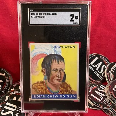 1933 Goudey Indian Gum #31 Powhatan (SGC 1) Authentic Vintage • $39.99