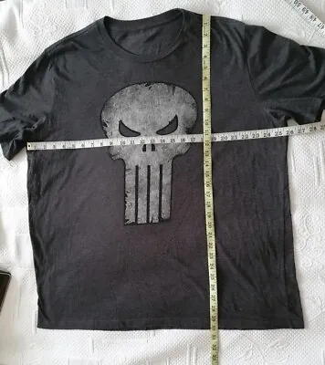 The Punisher T-Shirt Skull GREY Size 2XL • £9.50
